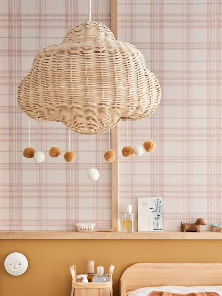 Cloud Lampshade in Rattan golden beige 