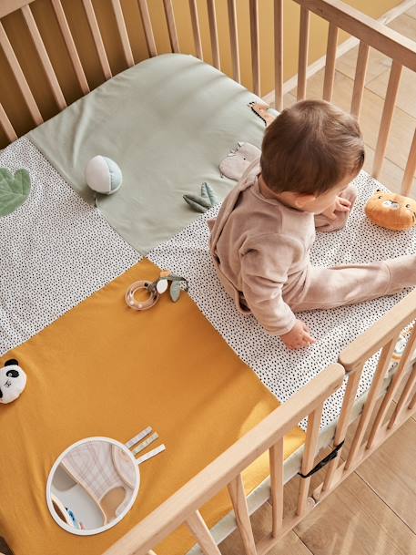 Cover for Bottom of Playpen, with Toys, Tanzania aqua green 