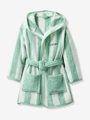 Bedding & Decor-Bathing-Bathrobes-Striped Bathrobe for Children, Transat