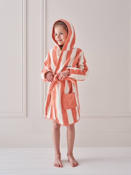 Striped Bathrobe for Children, Transat striped green+striped pink+striped violet+striped yellow 