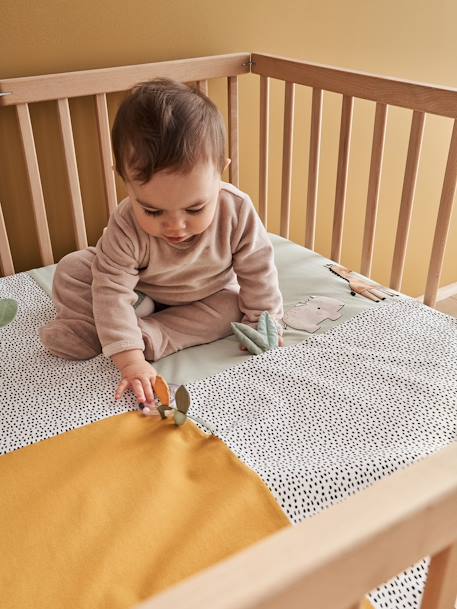 Cover for Bottom of Playpen, with Toys, Tanzania aqua green 