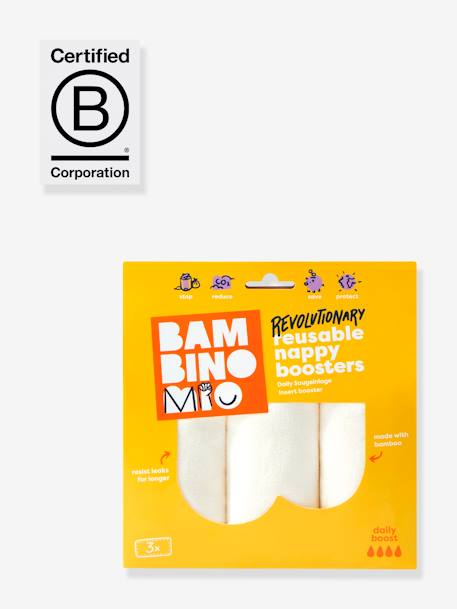 Pack of 3 Revolutionary Reusable Nappy Boosters - Daily Boost by BAMBINO MIO ecru 