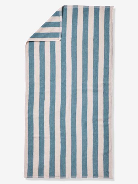 Striped Bath Towel with Recycled Cotton, Transat striped blue+striped pink 