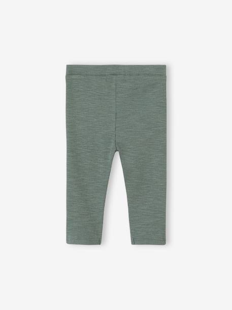 Basics Leggings in Rib Knit for Babies dusky pink+green+marl beige+rose 