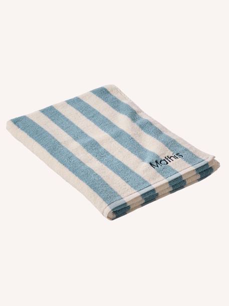 Striped Bath Towel with Recycled Cotton, Transat striped blue+striped pink 