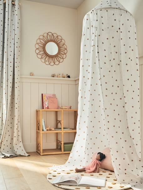 Heart Bed Canopy, Essentiels printed beige 