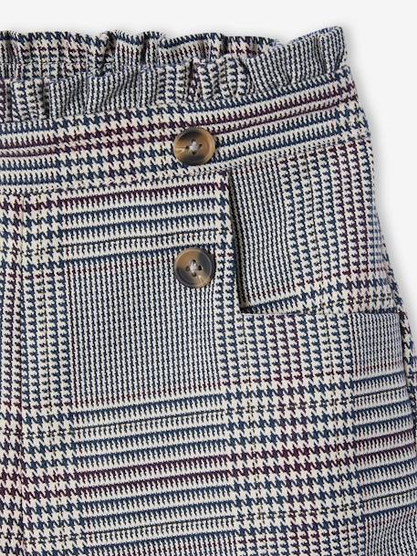 Chequered Flannel Shorts for Girls chequered navy blue 