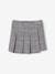 Flannel Skort for Girls chequered navy blue+grey 