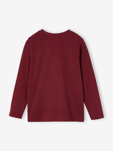 Pack of 3 Assorted Long Sleeve Tops for Boys bordeaux red+marl grey+white 
