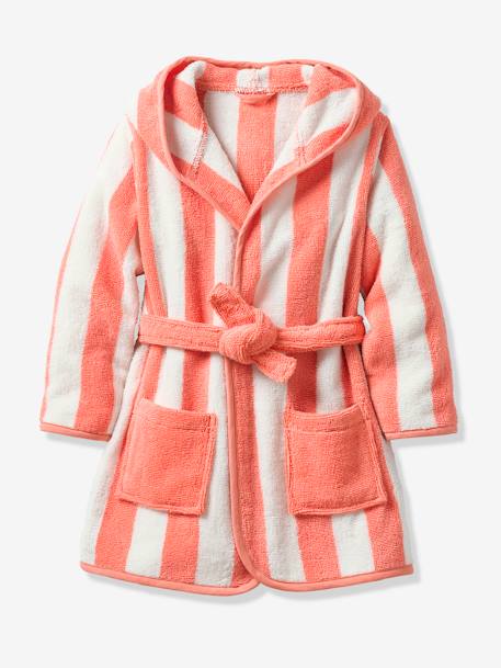 Striped Bathrobe for Children, Transat striped green+striped pink+striped violet+striped yellow 