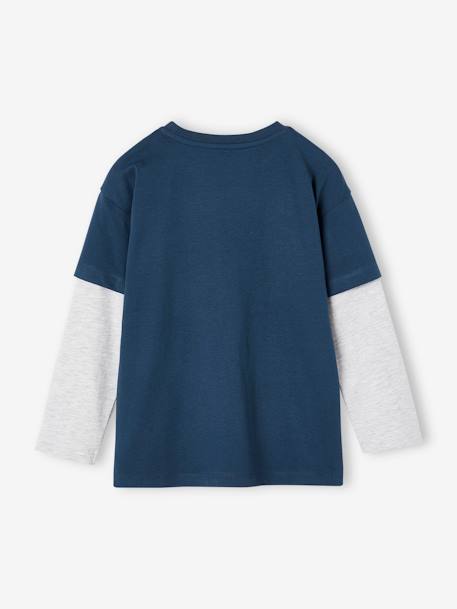 Double-Sleeve Top for Boys black+crystal blue+marl white+navy blue+night blue+olive 