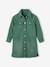 Shirt Dress in Garment-Dyed Fabric for Girls green 