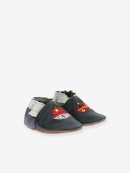 Shoes-Baby Footwear-Baby soft leather slippers with Fire badge 974780 - ROBEEZ©