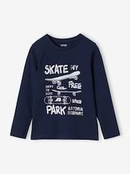 Boys-Tops-Basics Long Sleeve Top with Fun or Graphic Motif for Boys