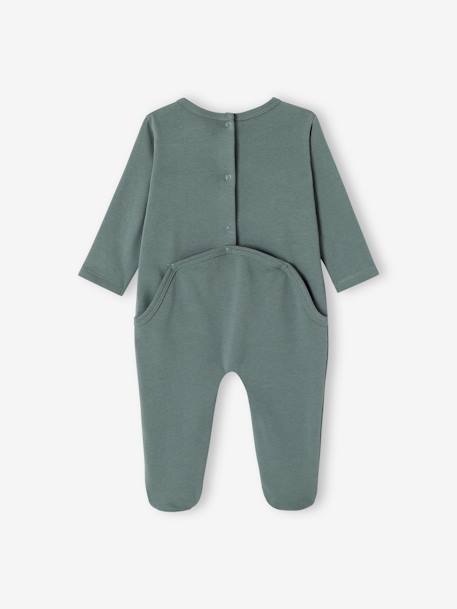 Pack of 2 'Teddy bear' Fleece Sleepsuits for Boys green 