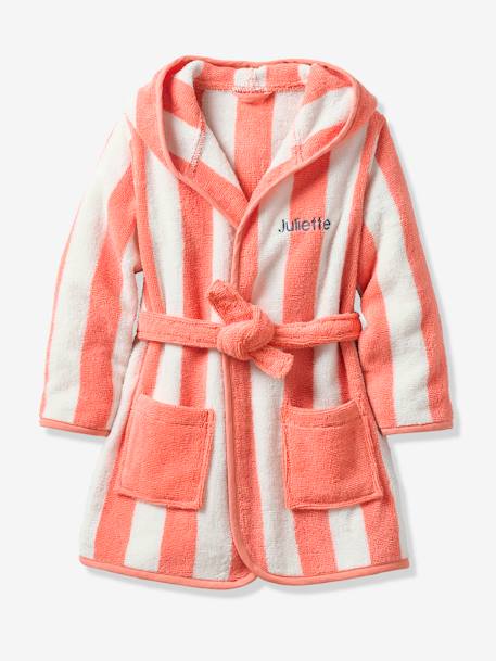 Striped Bathrobe for Children, Transat striped green+striped pink+striped violet+striped yellow 