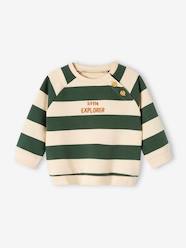 -Striped Fleece Sweatshirt for Babies