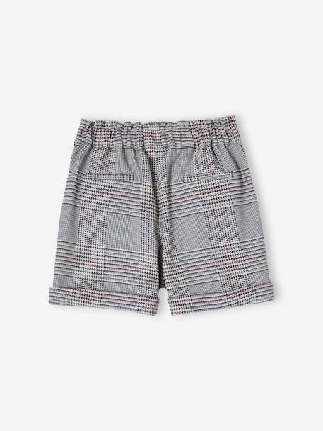 Chequered Flannel Shorts for Girls chequered navy blue 