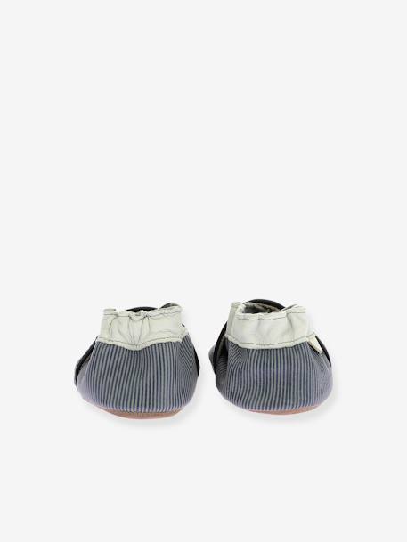 Baby soft leather slippers with Fire badge 974780 - ROBEEZ© navy blue 