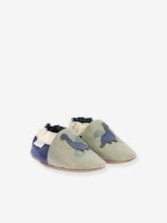 Shoes-Baby Footwear-Dino Time baby soft leather slippers 974960 - ROBEEZ©