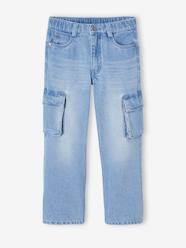 Boys-Jeans-Wide-Leg Jeans with Multiple Pockets for Boys