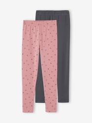 Girls-Pack of 2 Basics Leggings for Girls