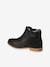 Leather Boots with Zip & Elastic for Girls black+camel+navy blue 