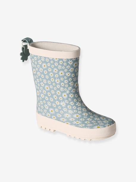 Printed Rubber Wellies for Children, Designed for Autonomy printed blue 