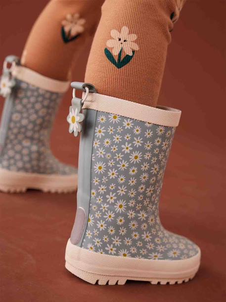 Printed Rubber Wellies for Children, Designed for Autonomy printed blue 