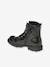 Patent Boots with Zip & Elastic for Girls black+bronze+set black 