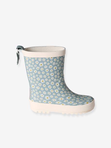 Printed Rubber Wellies for Children, Designed for Autonomy printed blue 