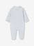 Pack of 2 Velour Sleepsuits with Front Opening for Babies cappuccino+pale blue+rose 