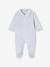 Pack of 2 Velour Sleepsuits with Front Opening for Babies cappuccino+pale blue+rose 