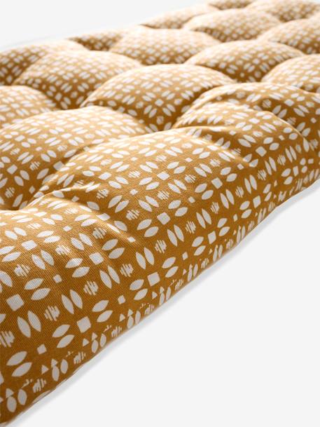 Printed Floor Cushion ochre 