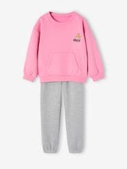 -Sports Combo Fleece Sweatshirt + Joggers for Girls