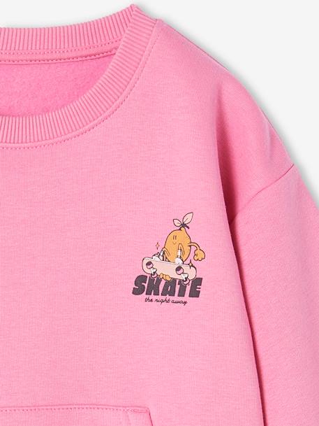 Sports Combo Fleece Sweatshirt + Joggers for Girls sweet pink 