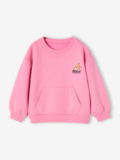 Sports Combo Fleece Sweatshirt + Joggers for Girls sweet pink 