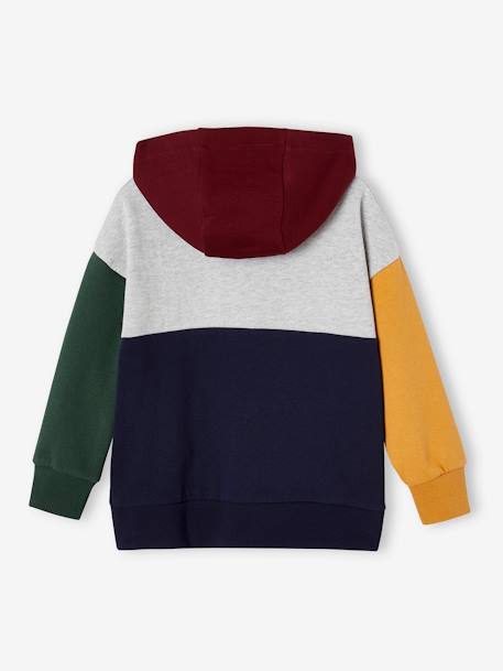 Colourblock Hoodie for Boys, Basics multicoloured+olive 