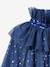 Glittery Cape + Wand blue+WHITE LIGHT SOLID WITH DESIGN 