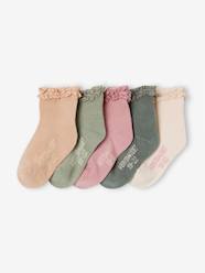 -Pack of 5 Pairs of Socks for Baby Girls