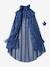 Glittery Cape + Wand blue+WHITE LIGHT SOLID WITH DESIGN 