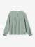 Ruffled Blouse in Cotton Gauze, for Girls blush+ecru+grey green 