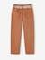 Paperbag Trousers & Floral Belt for Girls apricot+cinnamon+green+mauve 