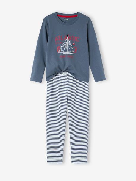 Pack of 2 Boat Pyjamas in Jersey Knit for Boys blue 