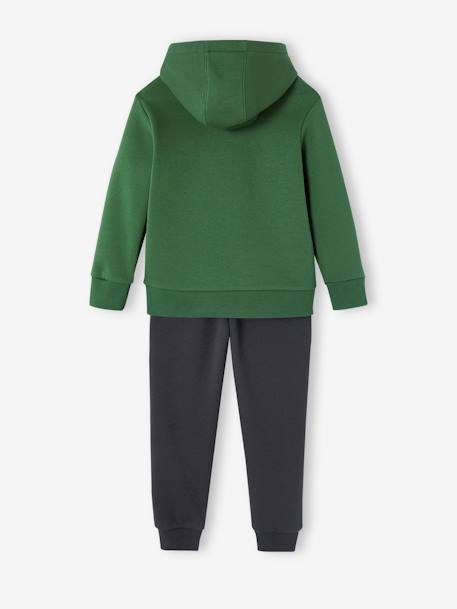 Sports Combo: Hoodie & Joggers for Boys green+grey blue+pecan nut 