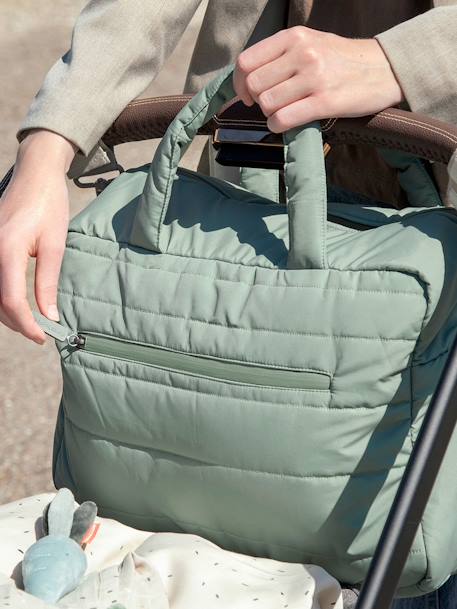 Quilted Changing Bag, by DONE BY DEER green+sandy beige 