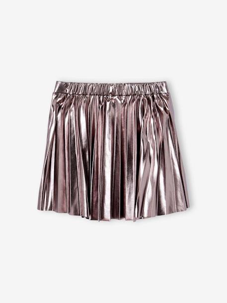 Pleated Lamé Skirt gold 