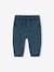 Printed Fleece Trousers for Babies ocean blue+olive 