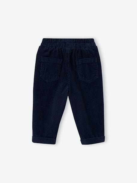 Corduroy Trousers for Babies grey blue+lichen+night blue 