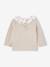 Jumper with Floral Frilled Collar for Newborn Babies marl beige 